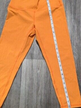 ZYIA Women's High-Waist Leggings in Bright Orange Size Medium
